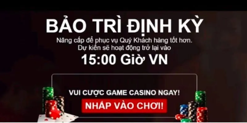 8xbet bảo trì định kỳ để cải thiện dịch vụ